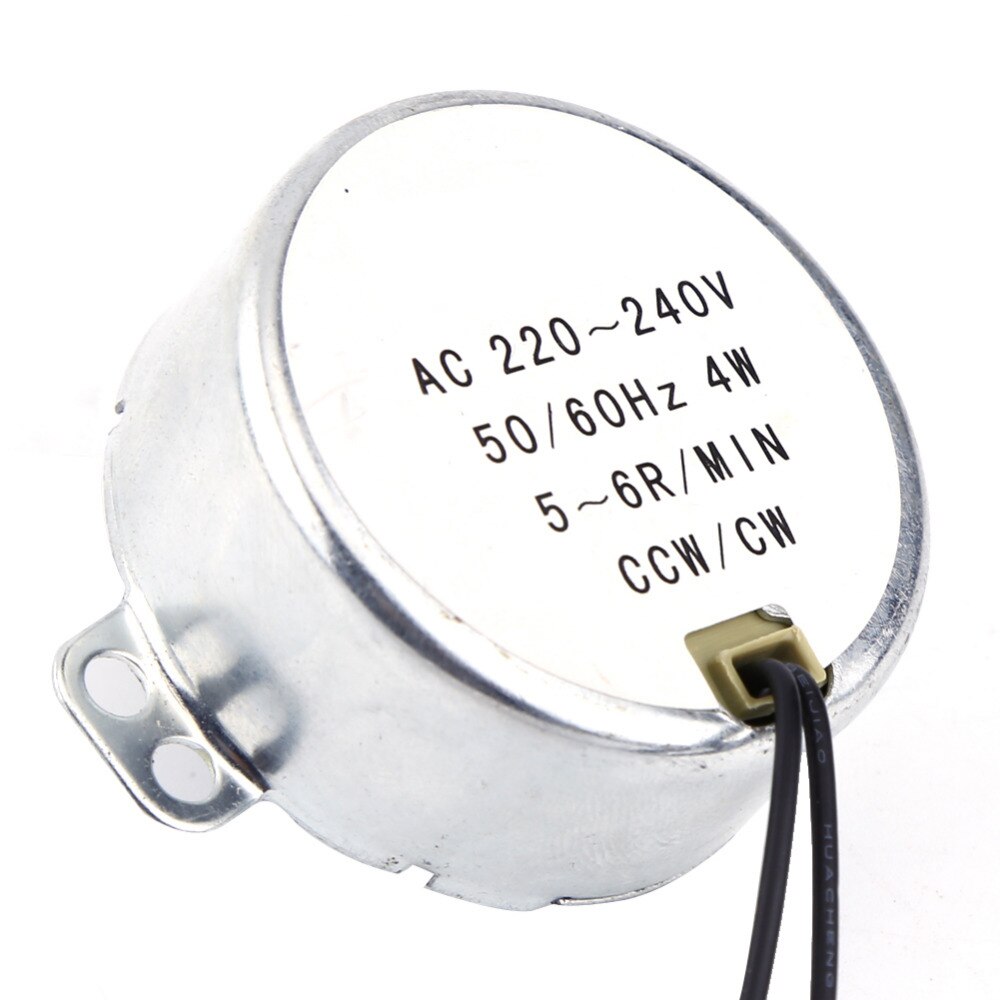 AC Synchronous Motor 220-240V Geared Motor 4W CW/CCW Large 5-6RPM