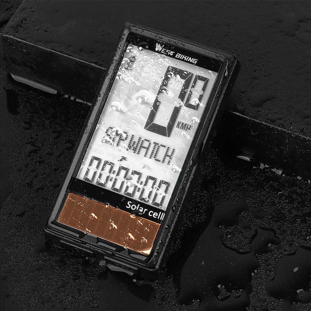 Wireless Solar Cell Bicycle Computer MTB Road Bike Waterproof Backlight Speedometer Odometer Stopwatch Cycling Equipment