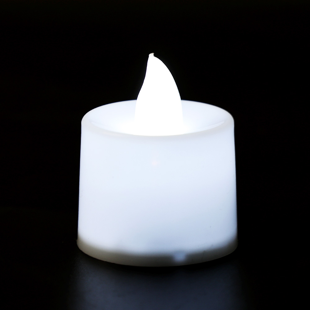 Candele a portato senza fiamma Candele colorate alimentate a batteria per la casa Compleanno Decorazioni per feste di matrimonio Candele romantiche Lampade a luce: Bianco freddo / Luce Verde