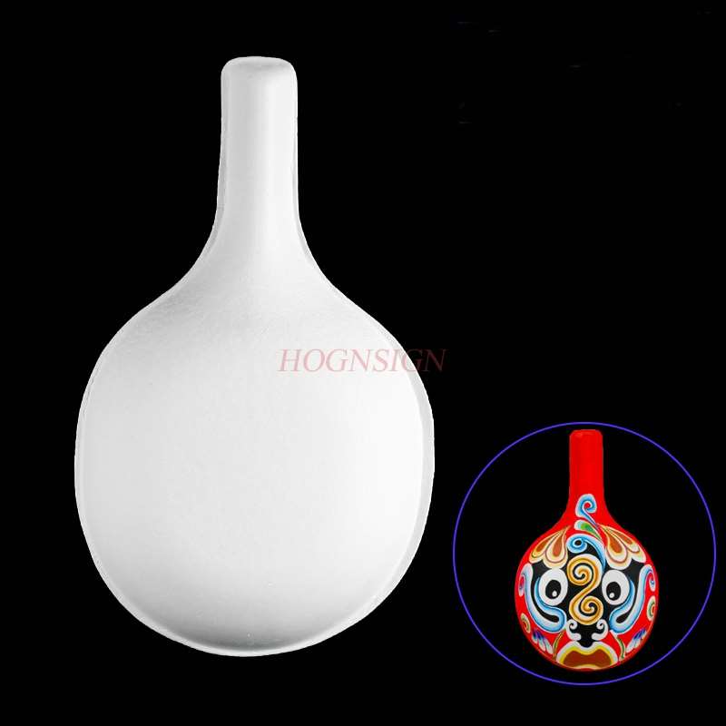 Kindergarten handmade pulp Peking opera mask white child blank painting hand drawn