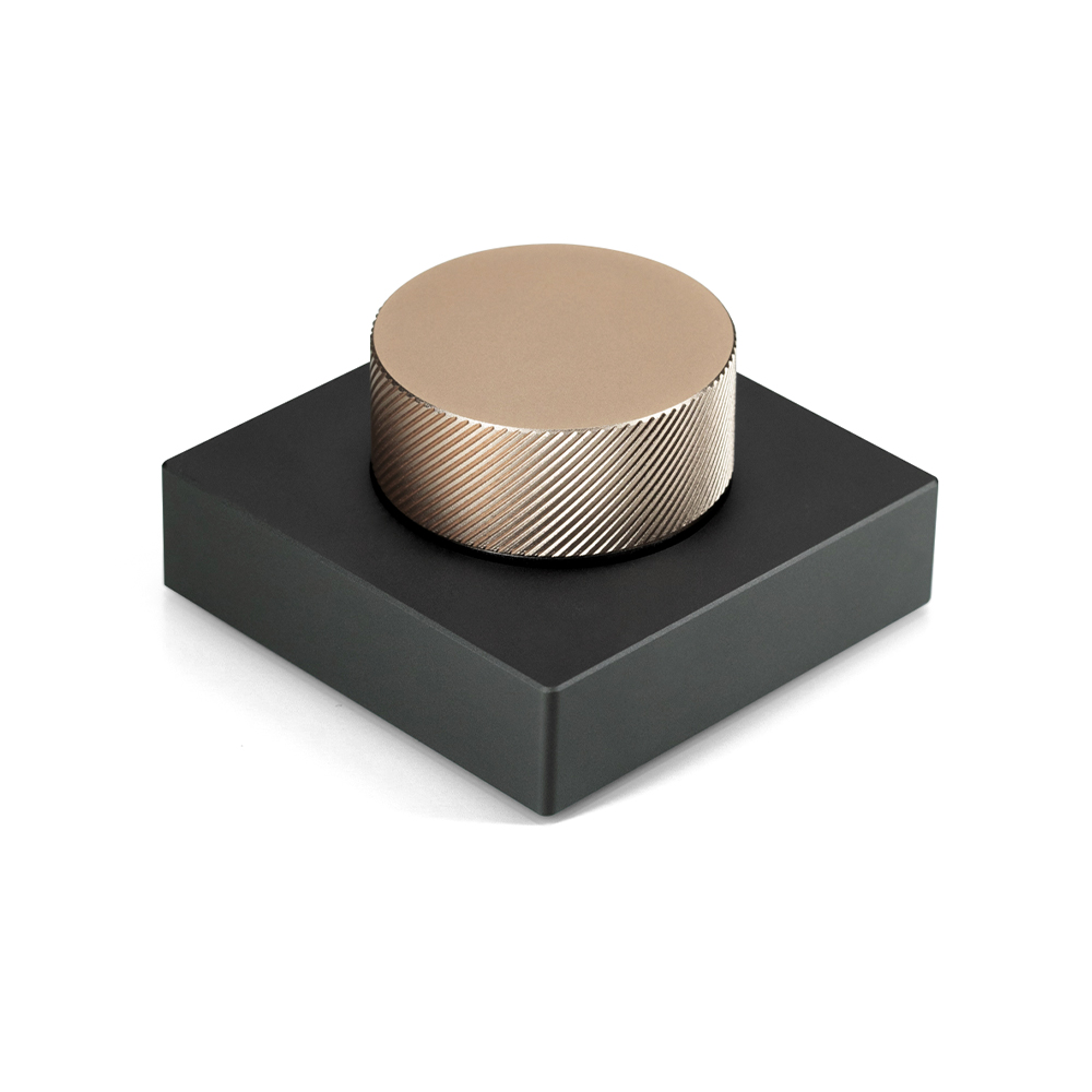 Reverse Direction/ANTICATER Custom Volume Knob Aluminum Alloy CNC Bluetooth Mini Keyboard: Champagne