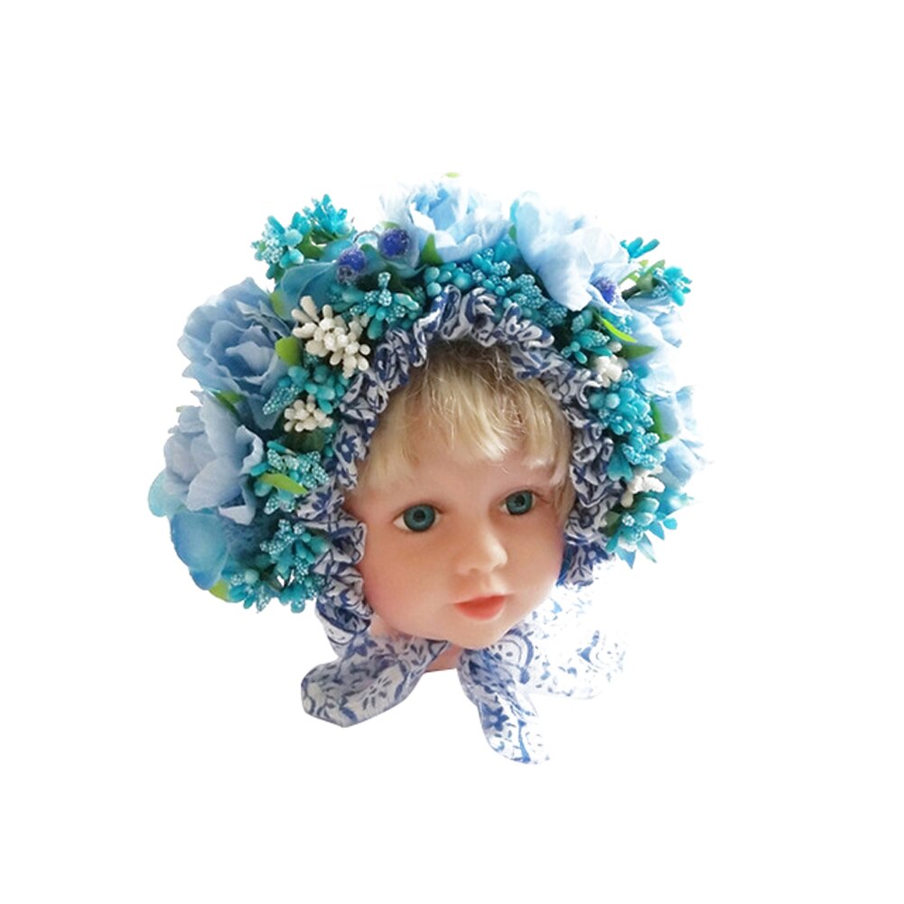 Pudcoco Baby Kopfschmuck Blume Bunte Blume Headwear Kranz Girlande Fotografie Zubehör Requisiten für Mädchen Blumen Haarband: F / 1 Monat