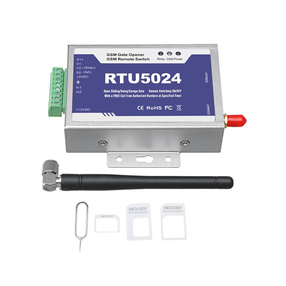RTU5024 2G 3G GSM abridor de puerta interruptor de llamada Control remoto teléfono Control de vibración abridor de puerta para estacionamiento los sistemas de