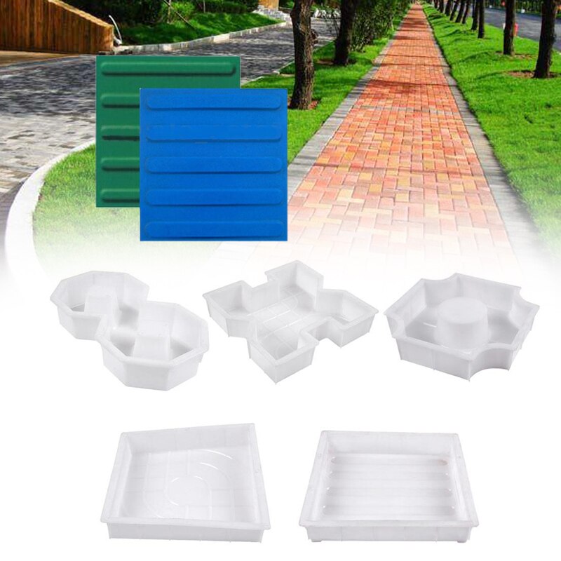 Matrix Square Mold Brick Mold Pattern Concrete Paths Garden Stone Maker Colorful Colorful Stepping Pavement