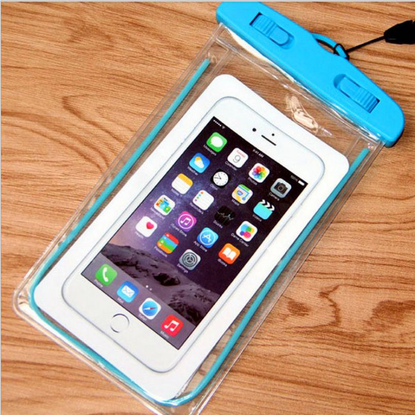 Baden wasserdicht unter Wasser Beutel Tasche Pack trocken Fall Pro iPhone Zelle Telefon PVC transparent Telefon Tasche: Blau