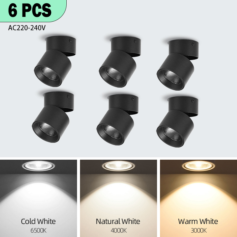 LED Faltbare Scheinwerfer Decke Lampe Downlight 110V 220V Scheinwerfer Unten Wohnkultur Lampe Wohnzimmer Schlafzimmer Beleuchtung leuchte: verrotten / 4w / Blau