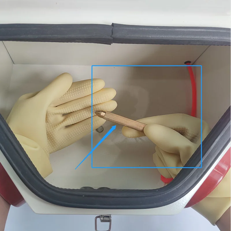 Dentalzubehör für Sandstrahler, Doppelstift, Zubehör für Aluminiumoxid-Sandstrahlmaschinen, Sandstrahleimer, Sandstrahlstift