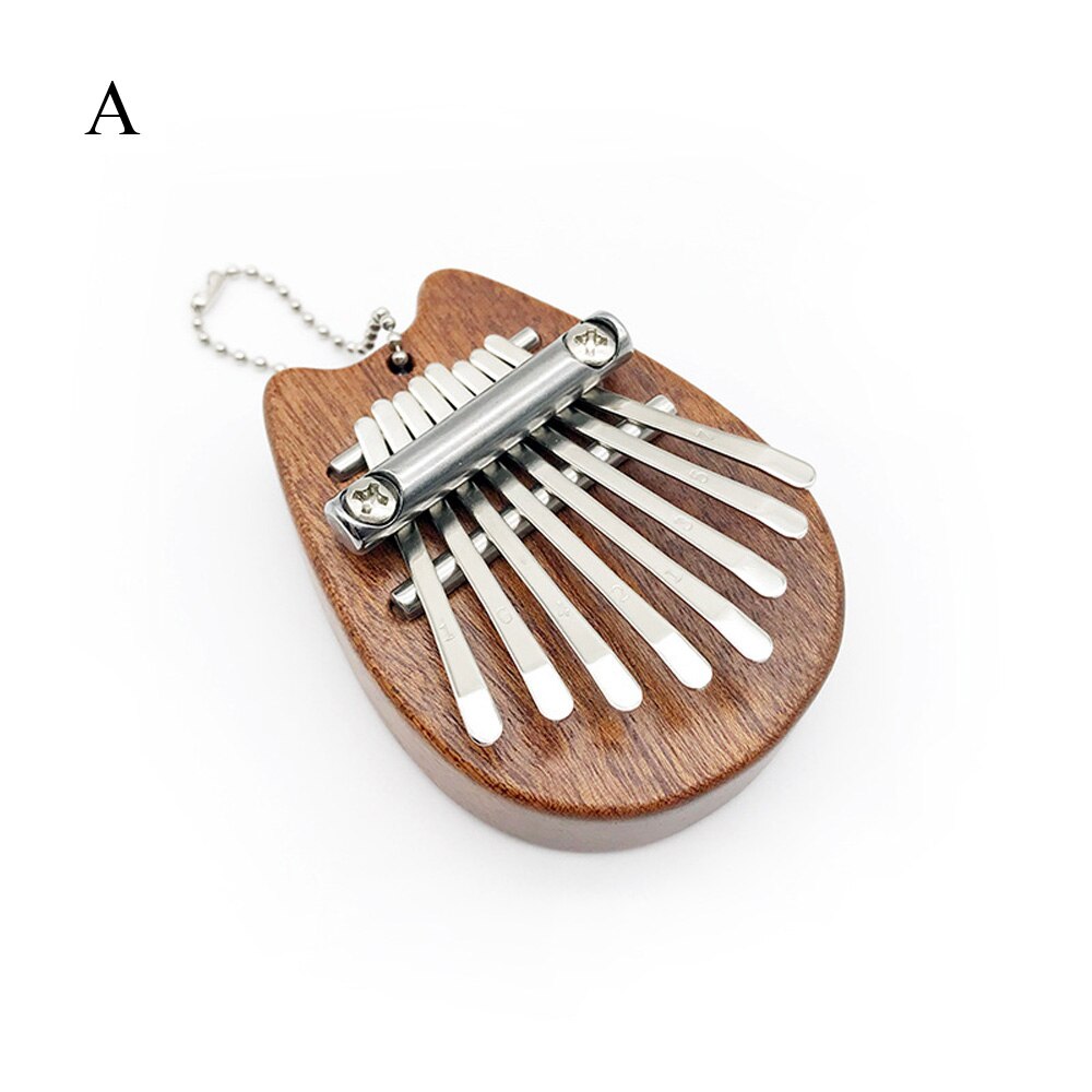 Kids Girlfriend Mini Kalimba 8 Keys Thumb Piano Great Sound Finger Keyboard Musical Instrument Cute Accessory Pendant: A