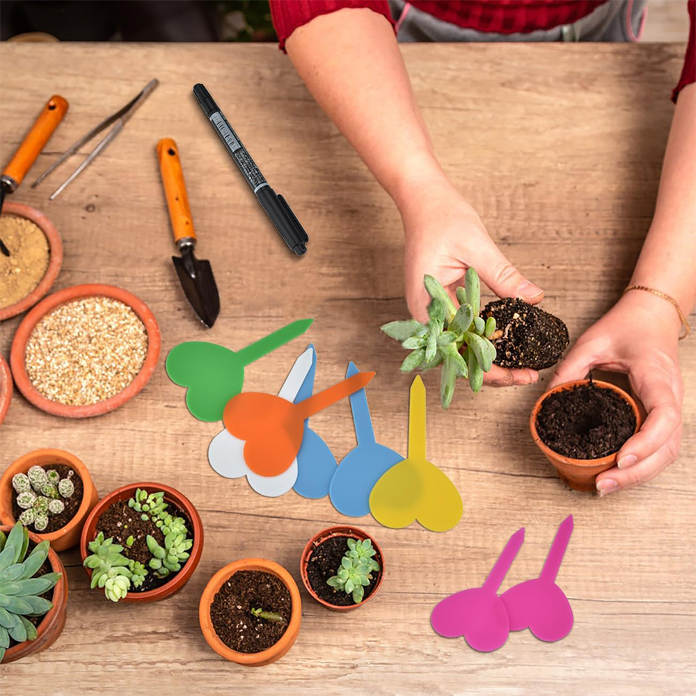 50 Stuks Waterdichte Tuinplant Etiketten Plastic Tags Kwekerij Markers Bloempotten Zaailing Schrijfteken Teken Diy Tuin Decor Gereedschap