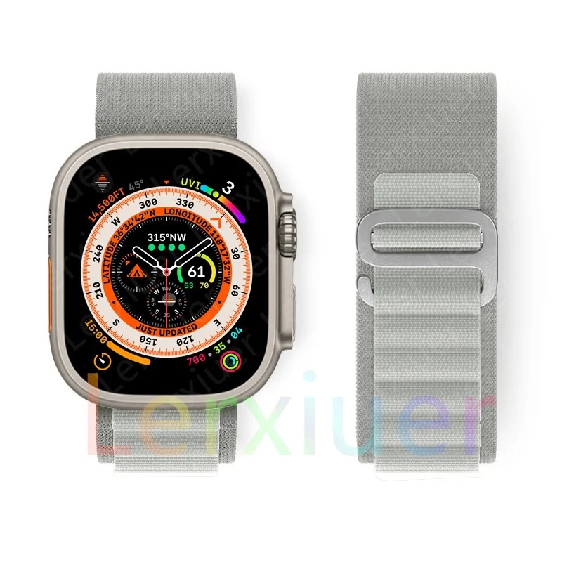 Bracelet de montre pour apple montre Ultra 2 bande 49mm 45mm 44mm 40mm 41mm 38 bracelet alpin Nylon série iwatch 6 7 8 9 se 44mm