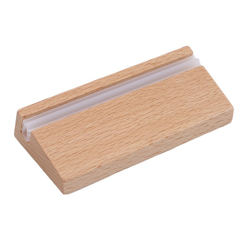 Wooden Menu Card Stand Acrylic Poster Photo Picture Frame Acrylic Price Tag Display Rack Table Label Holder