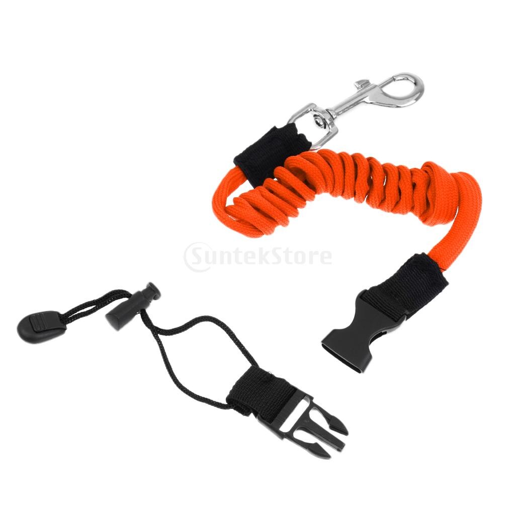 140cm sécurité élastique Kayak canoë pagaie laisse attache élastique bateau canne à pêche pôle sécurisé lanière enroulé cordon cravate corde