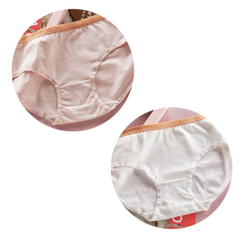 Cuecas da menina de quatro estações simples cintura média roupa interior algodão virilha antibacteriano cor sólida roupas crianças calcinha: XNT021-2