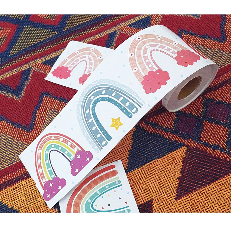 Boho Bulletin Border Trim 20M Two Sided Rainbow Border for Classroom Back to School Family Party