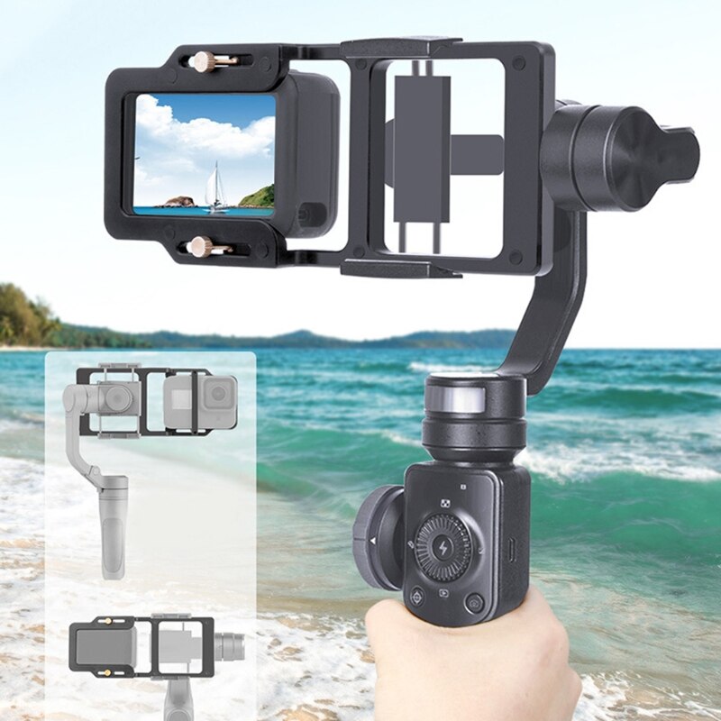 Abrazadera de cardán para cámara deportiva, estabilizador de garra estable, Clip adaptador duradero portátil de mano, Compatible con Gopro9/8