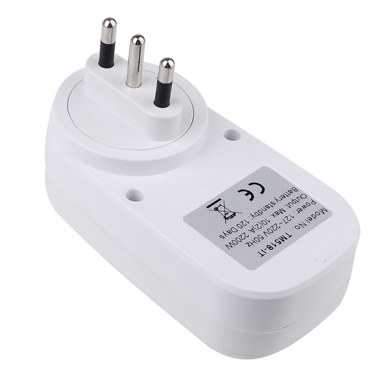 SINOTIMER Italy Plug Indoor Digital Weekly Programmable Electrical Wall Plug-in Power Socket Timer Switch Outlet Time Clock 220V