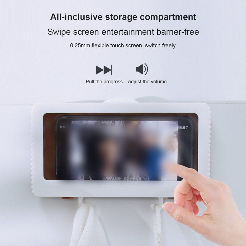 Douche Téléphone Boîte de Bain Coque De Téléphone Étanche Joint Protection Écran Tactile Mobile Support Pour Téléphone Pour Cuisine Mains Libres Gadget