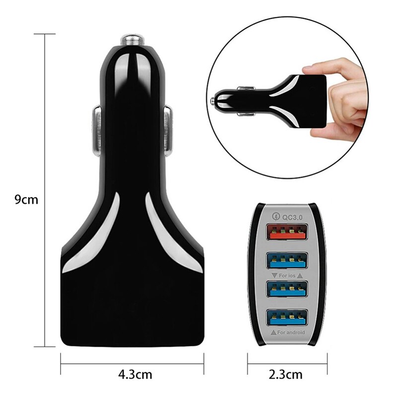 4U 2.1A Auto Ladegerät Für praktisch Tabletten Auto-Ladegerät QC 3,0 USB GPS feuerfeste Schnelle Ladegerät Auto Telefon ladegerät Adapter für Auto