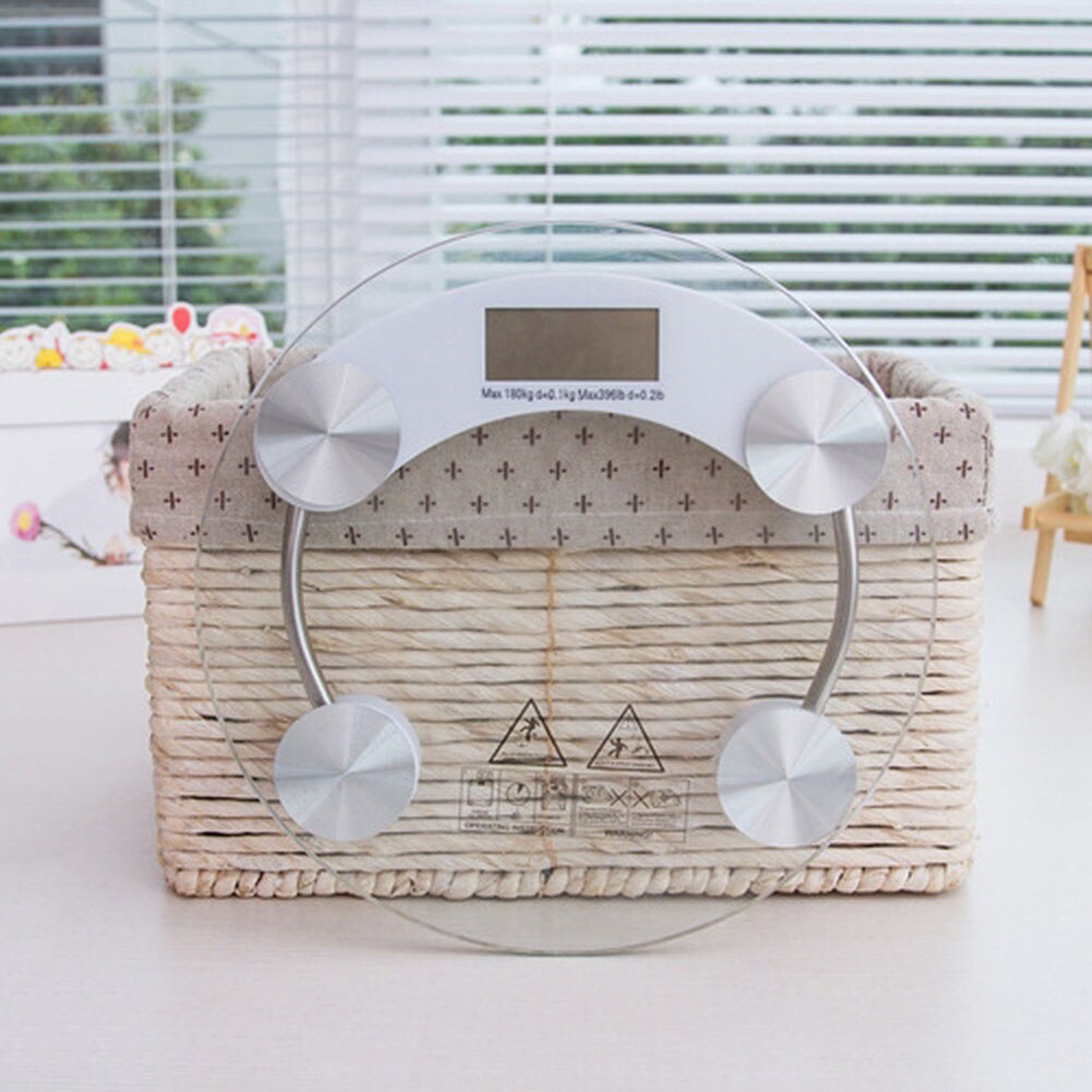 180KG Transparent Digital Human Body Weighing Scale Bathroom Toughened Glass LCD Electric Weighing Scales Personal Health Scale