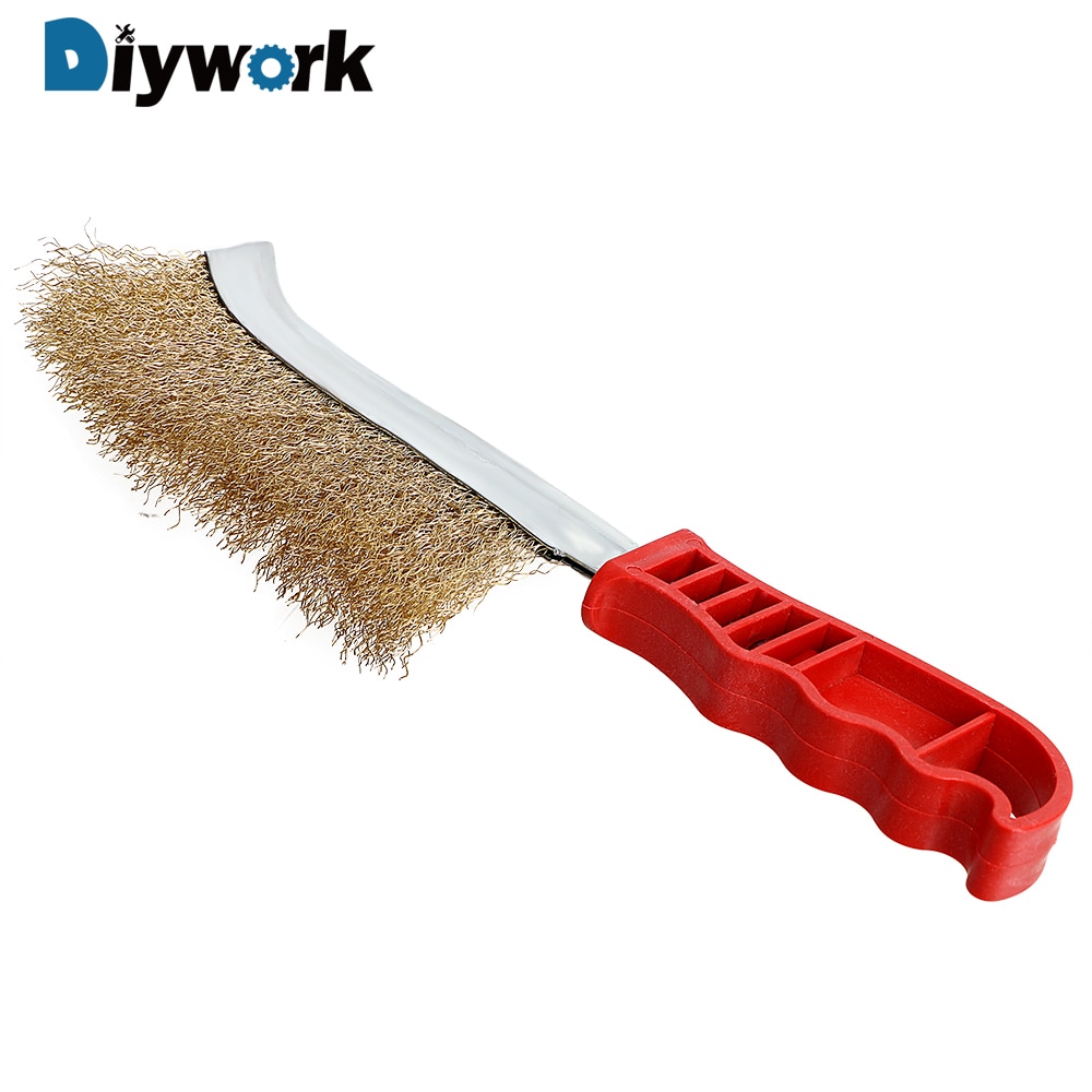 DIYWORK mano de alambre de cobre Alambre de herramienta cepillo de limpieza pintura antioxidante eliminador de Metal Multi propósito