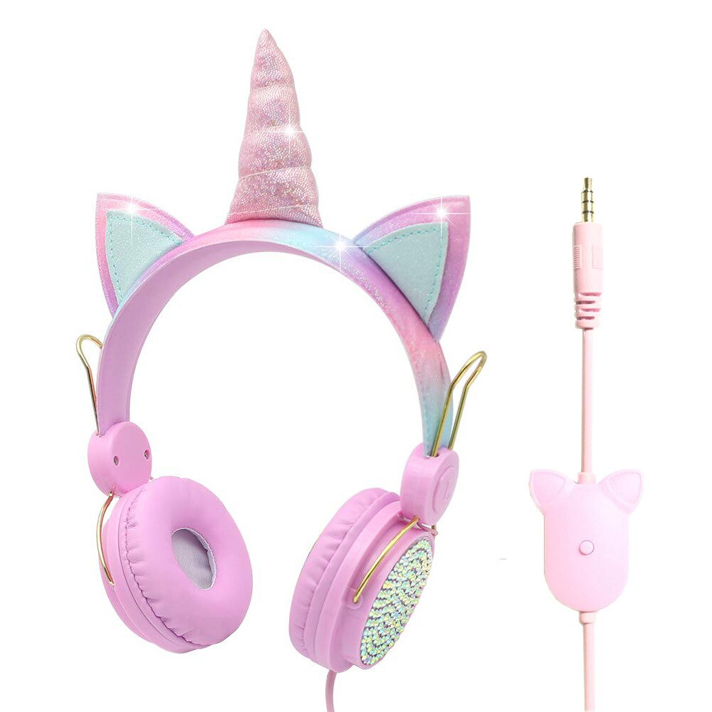 Leuke Eenhoorn Wired Hoofdtelefoon Met Microfoon Meisjes Dochter Muziek Stereo Oortelefoon Computer Mobiele Telefoon Gamer Headset Kids: 02