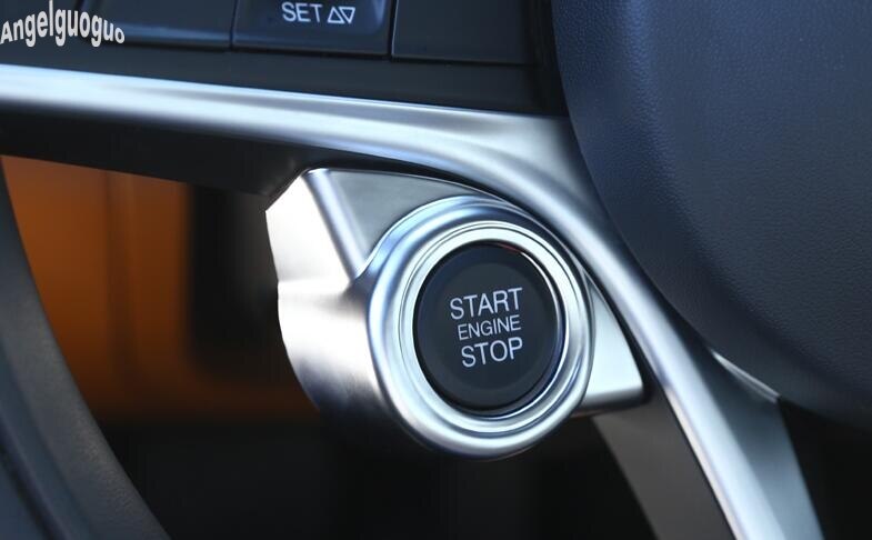 Voor Alfa Romeo Giulia Stelvio Auto Motor Start Stop Knop Keyless Systeem Cover Frame Trim Vervangen Ontsteking schakelaar