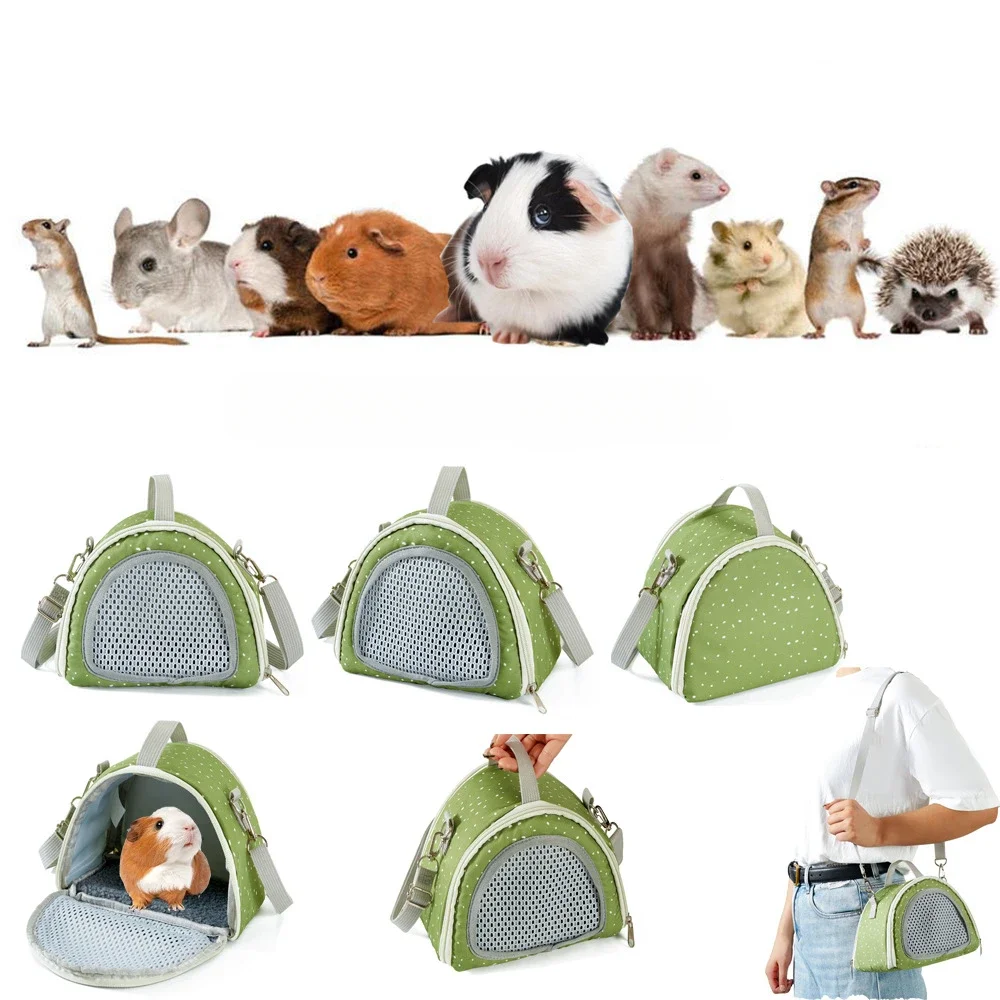 Petit sac de transport respirant pour animaux de compagnie, pour petit Hamster, cochon d'inde, lapin, fourre-tout de voyage confortable pour le sucre et le Transport
