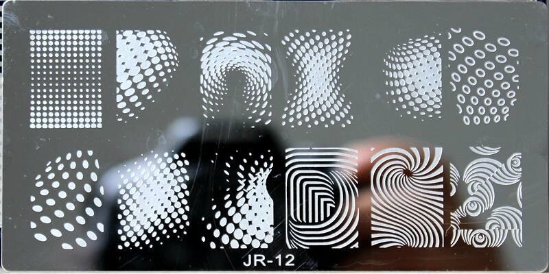 # #0012- 6*12Cm Nail Art Afbeelding Afdrukken Schoonheid Ontwerpen Nagels Stempelplaten Nail Art polish Sjablonen-Geometrie 12