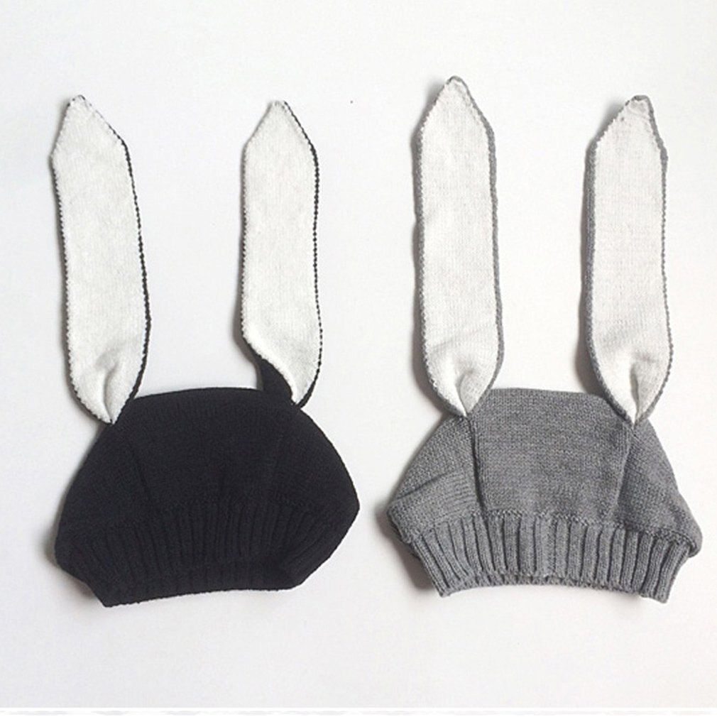 Herfst winter peuter gebreide baby muts schattige zachte konijn lange oren konijn muts baby konijn muts foto rekwisieten