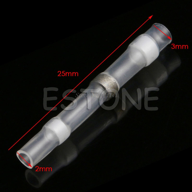 50Pcs 26-24AWG Waterproof Solder Sleeve Heat Shrink Butt Wire Splice Connector W