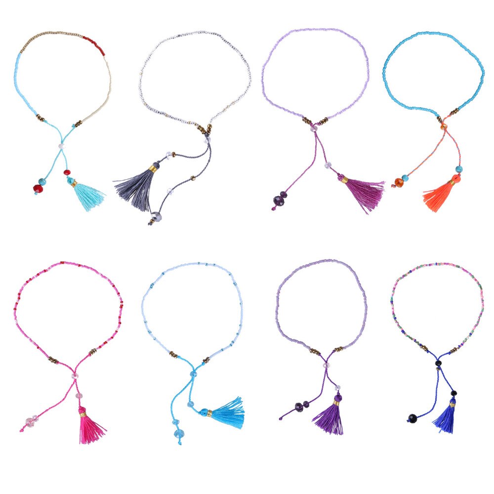 KELITCH Miyuki Samen Perlen Armbänder Quaste Freundschaft Armbänder Einstellbare wickeln Armbinde Charme Kristall Armbinde Armreifen