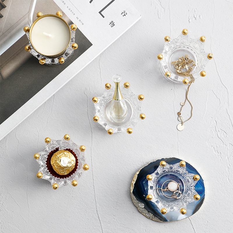 Liten hamsa sun hand flamingo kaktus ananas krona keramisk tallrik tallrik dekorativa smycken prydnad maträtt halsband förvaringsbricka