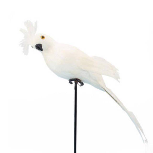 Tuin Papegaai Standbeeld Diy Outdoor Vogel Sculptuur Decoratie Wanddecoratie: White