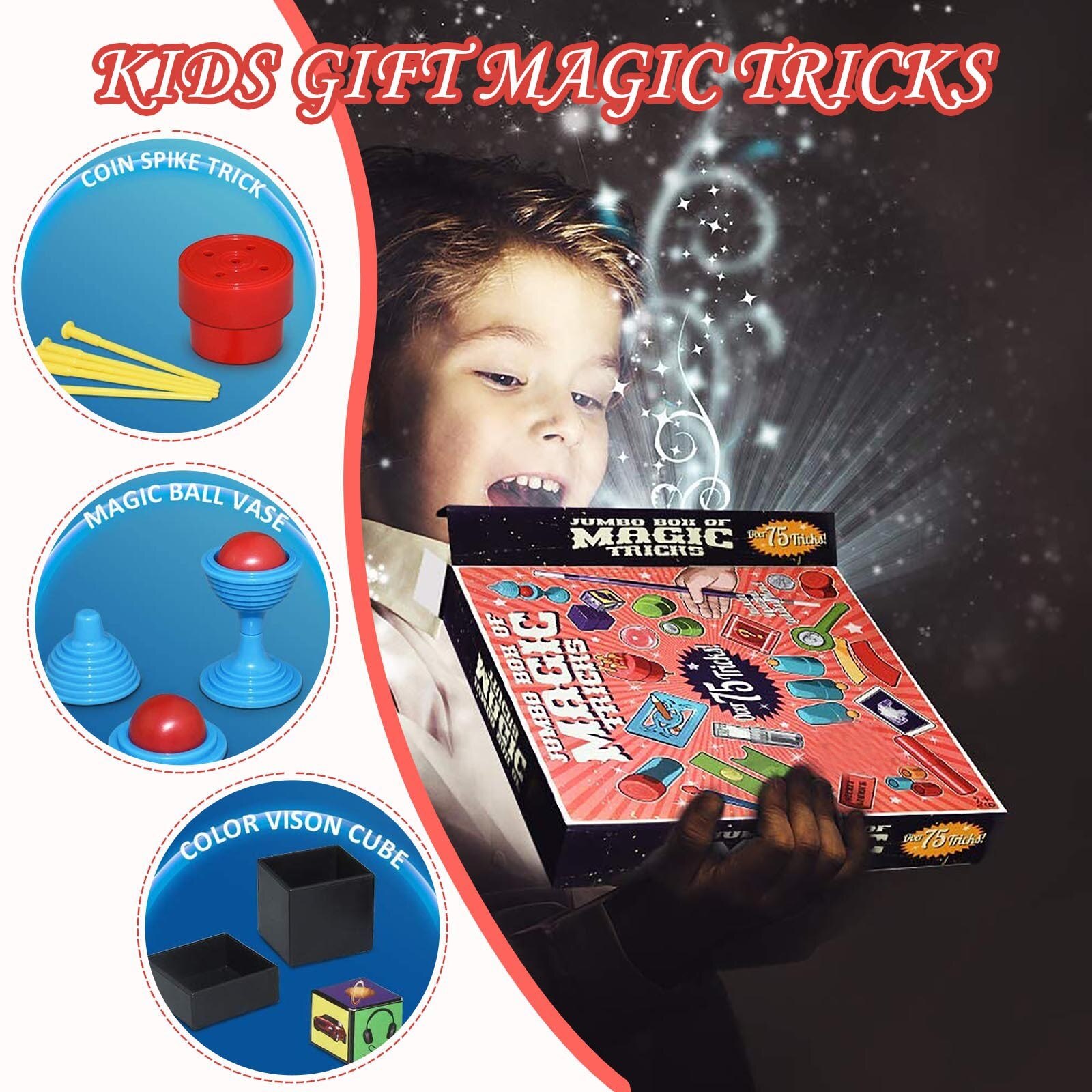 Magic Trick Set - Magic Props - Plastic - Easy to Handle - Beginner Magic Toy for Kids