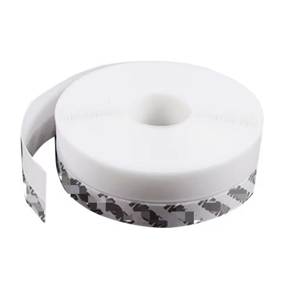 Self Adhesive Window Door Seal Strip Silicone Windproof Silicone Windshield Weather Tape Strip Door Bottom Home Sealing Strip: Khaki / 5M / 25mm