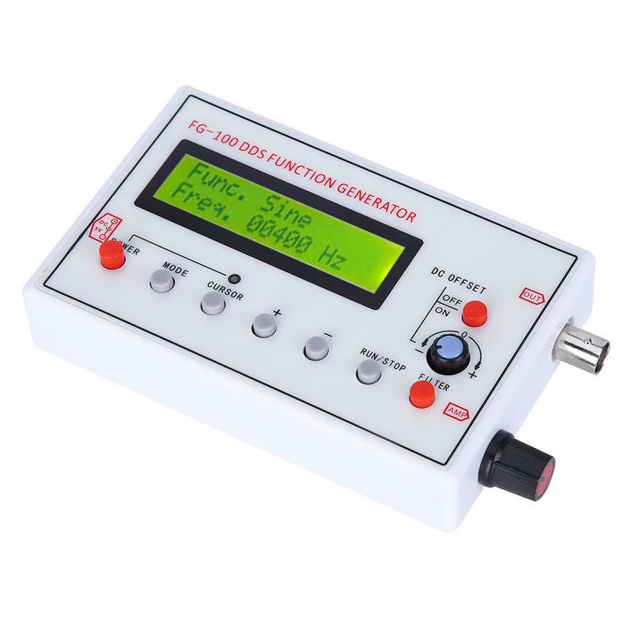 DDS Signal Generator Sine 1Hz~500kHz Signal Counter Square Frequency Sawtooth Wave Waveform Probe Pulse Adjustment