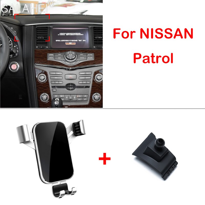 Mobile Phone Holder For NISSAN Patrol Y62 Armada Air Vent Mount Bracket GPS Phone Holder Clip