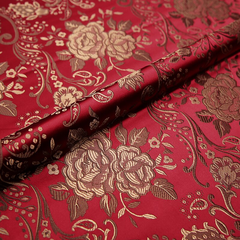 peony brocade fabric 50cm*75cm satin cloth custume imitation silk material: 13