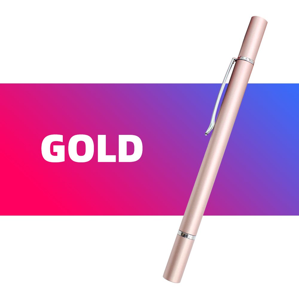 2in1 Stylus Drawing Tablet Pen Capacitive Screen Caneta Touch Pen for Mobile Android Phone Smart Pencil Accessories For ipad pro: gold