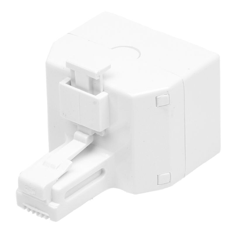 2-Weg 6P4C RJ11 Modulaire Telefoon Telefoonaansluiting Adapter En Splitter Voor Vaste Telefoon