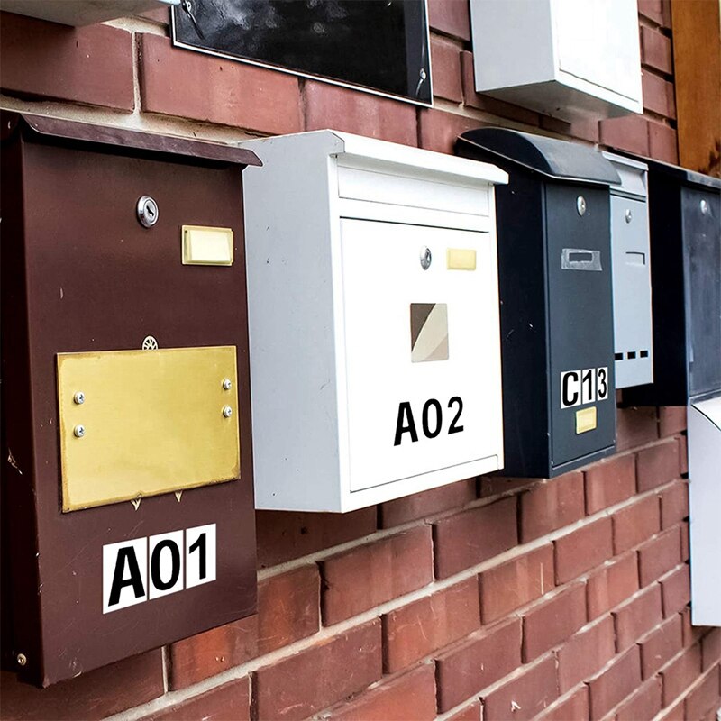 8 Sheets 576 Pcs Self-Adhesive Vinyl Letters Numbers Kit,Mailbox Numbers Sticker For Mailbox,Signs,Window,Door, 1 Inch