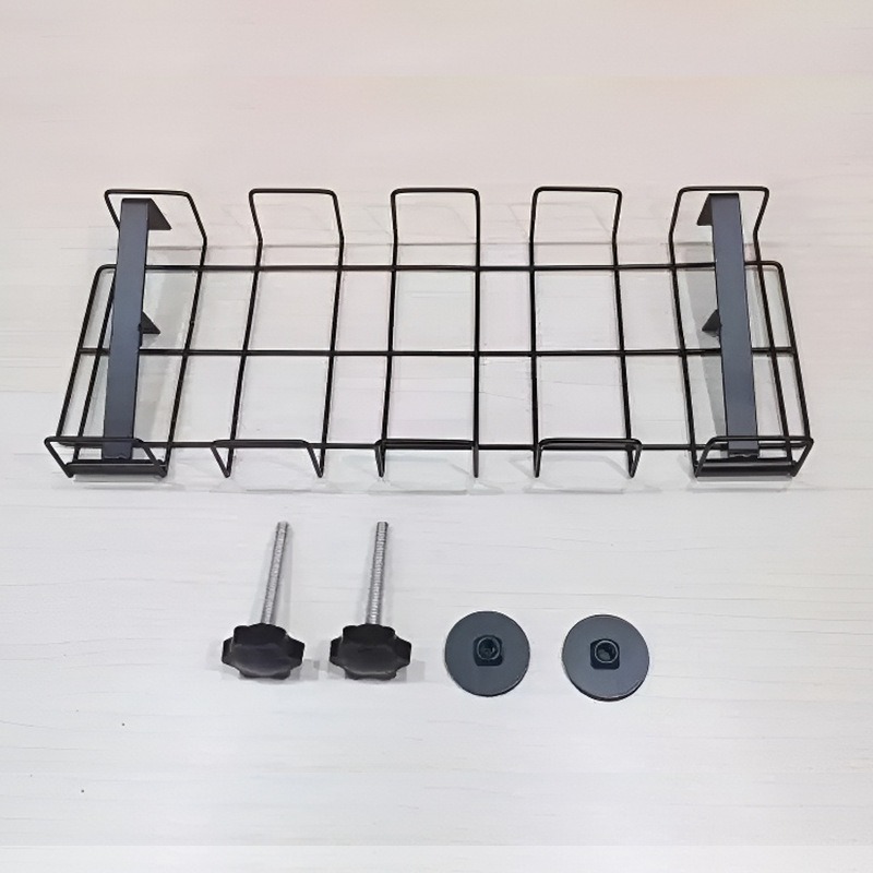 Bandeja de gestión de cables debajo del escritorio, organizador para cables, cables, regleta, estante de almacenamiento debajo de la mesa para oficina, 1 ud.