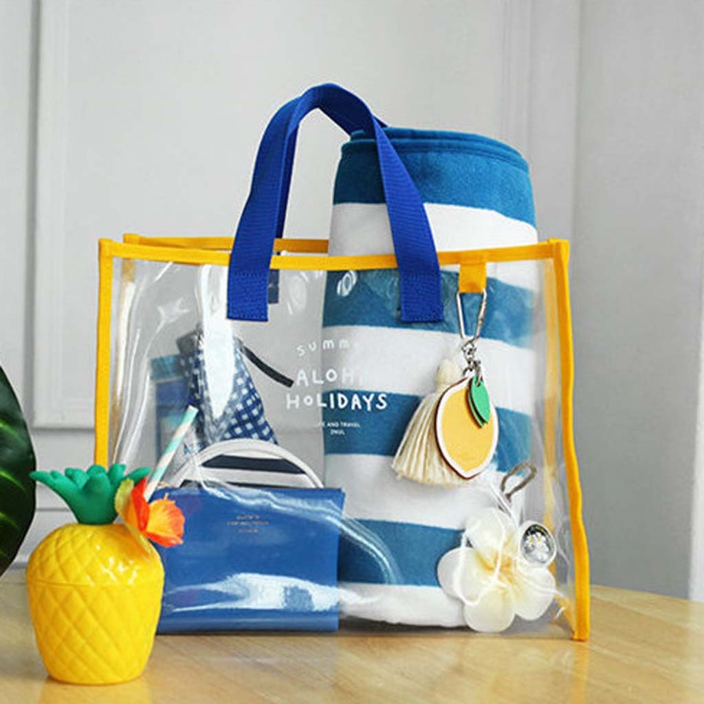 Spring Summer Fresh Summer Transparent PVC Swimming Bag Outdoor Travel Beach Travel climbing Handbag #YY