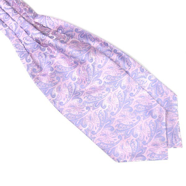 Cravate chaude Ascot cravate hommes cravate Satin auto cravate pour mariage: Lavande