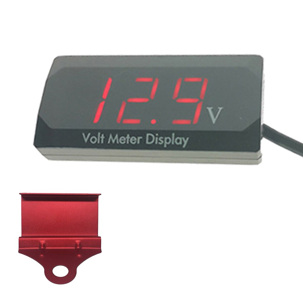 Auto Digital Anzeige Voltmeter Wasserdicht Direkte Strom 12V Spannung Volt Meter Gauge für Fahrzeug Motorrad mit Halterung NJ88