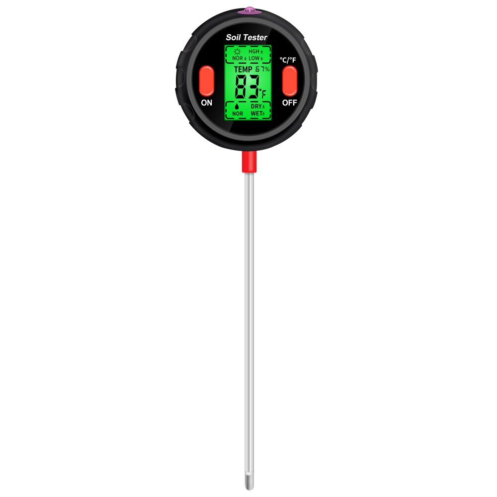 Soil Ph Moisture Meter Handheld Moisture Humidity Meter Ph Tester for Garden Soil Metal ProbeVT-05 10-80% Hygrometer 40% Off: Brown