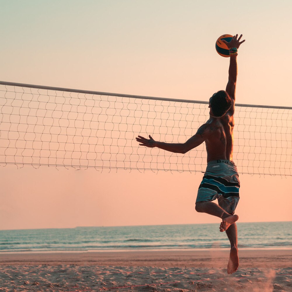1 satz sporttrainingsstandard-volleyballnetz beachvolleyballnetz