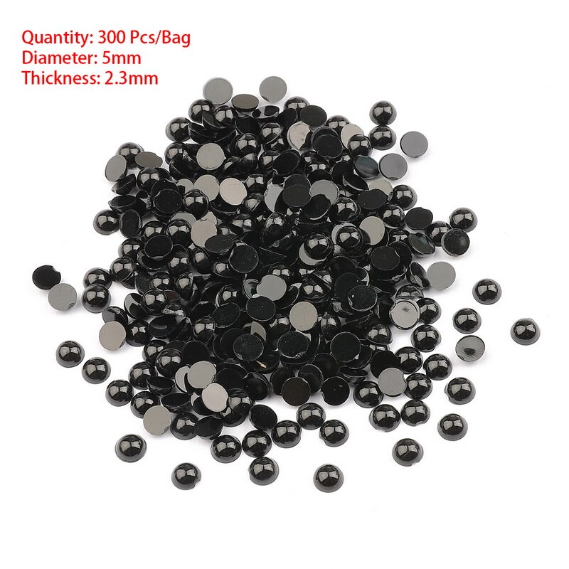 500 st 3-8mm svart plast säkerhetsögon för björndocka djur docka diy hantverk barn barn leksaker ögon tillbehör: 03