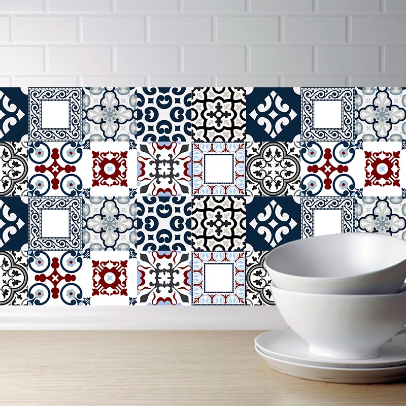 100 x 20cm flise klistermærker vandtæt badeværelse køkken wall stickers selvklæbende morroco backsplash fliser murstensindretning