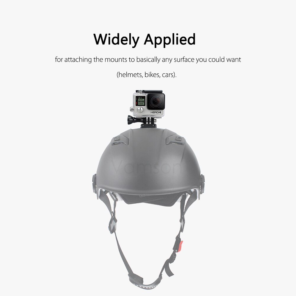 Vamson Voor Gopro Accessoires 20 Stuks Gebogen Surface Mount Voor Gopro Hero 5 4 3 + Voor Xiaomi Voor Yi voor SJ4000 Voor Eken H9r VP106G